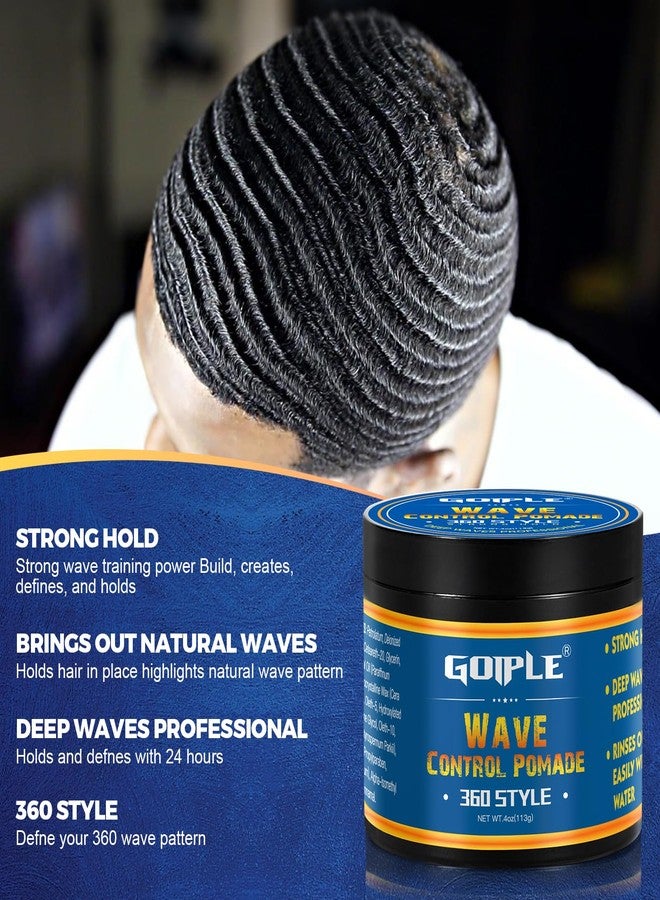 Goiple Curved 360 Wave Brush For Black Men Medium Hard Palm Brush for Laying Down Waves Made with Natural Boar Bristle and Wood Easy to Hold | Wave Pomade Strong Hold for Creating 360 Layer Hair Waves - Image 5